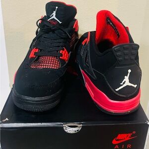 Nike Air Jordan Black and Red Basketball Shoes